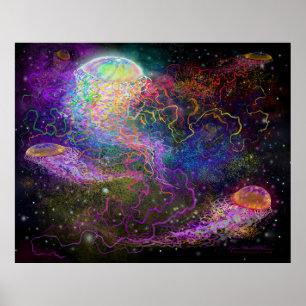 Space Fantasy Tentacles Poster