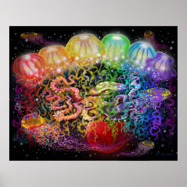 Space Fantasy Tentacles Poster (Front)