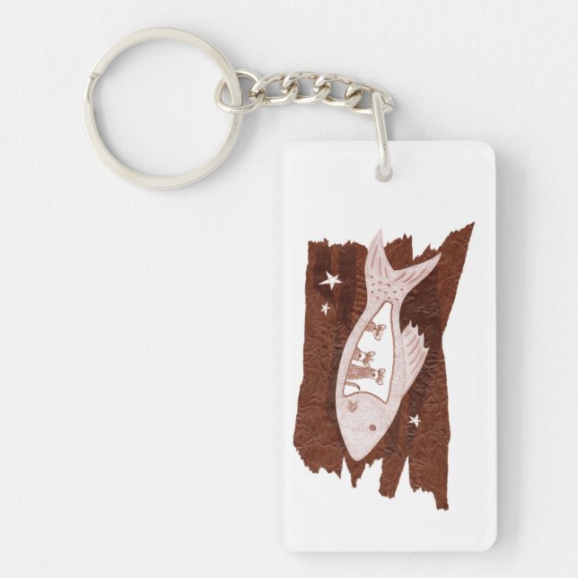 Space Ferrets Acrylic Keychain (Front)