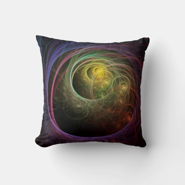 Space Fireworks Throw Pillow (Front)