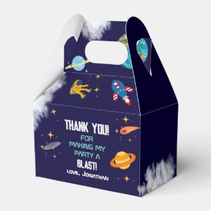 Space First Trip Around The Sun Birthday Party Favor Box