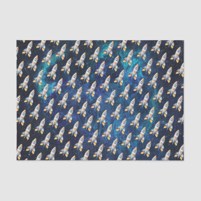 Space First Trip Around The Sun Birthday Party Tissue Paper (Front)