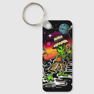 Space Fisherman Keychain