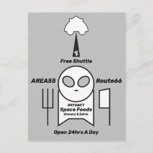 Space Foods Promotion Postcard