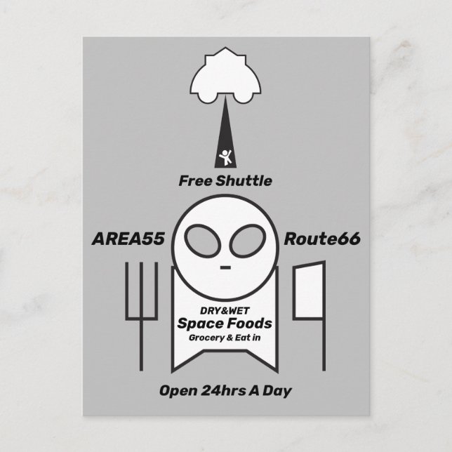 Space Foods Promotion Postcard (Front)