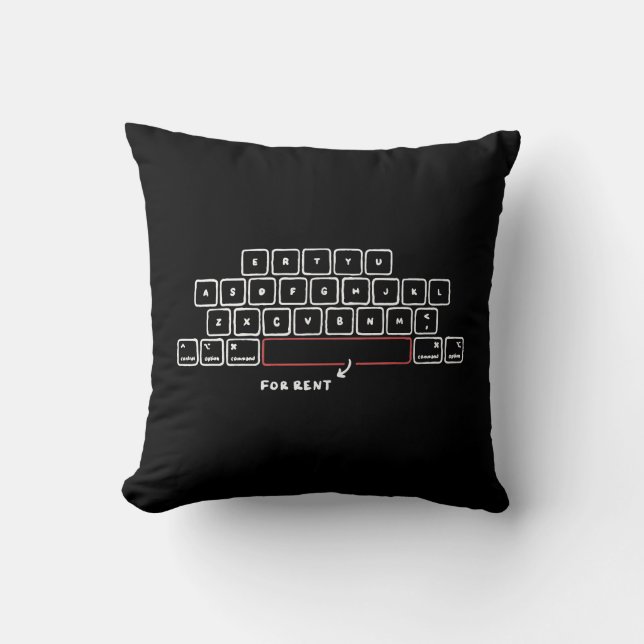 Space for Rent Throw Pillow (Front)