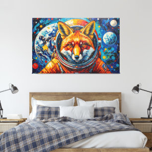 SPACE FOXES 4 CANVAS PRINT