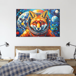 SPACE FOXES 4 CANVAS PRINT