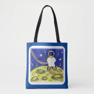 Space Fun Astronaut Board Game Piece Tote Bag
