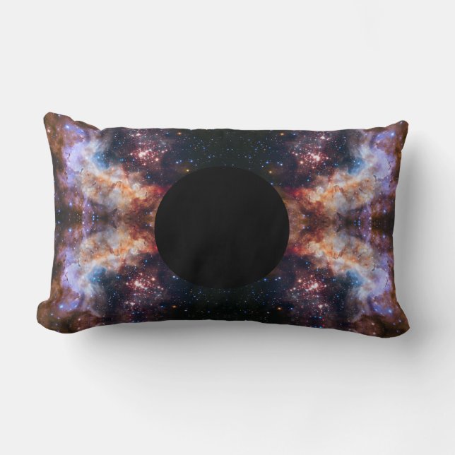 Space/galaxy black hole lumbar pillow (Front)