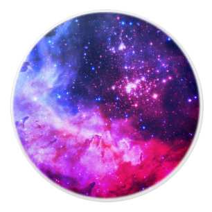 Space/galaxy  ceramic knob