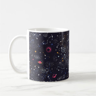 Space Galaxy constellation seamless pattern Coffee Mug