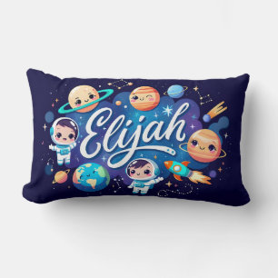 Space Galaxy Elijah Personalized Throw Pillow