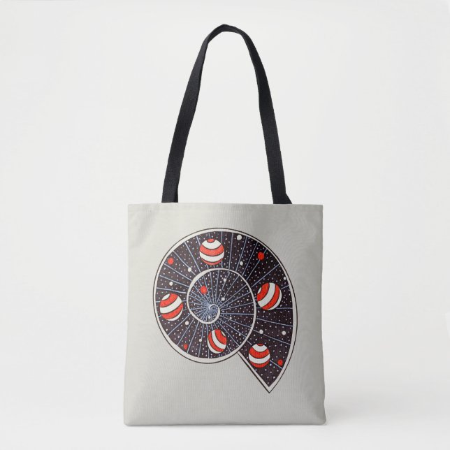Space Galaxy Fun Planets Astronomy Snail Tote Bag (Front)