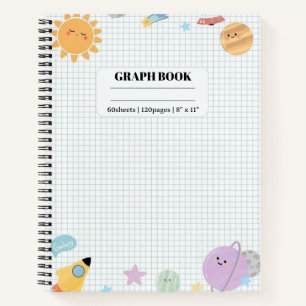 Space Galaxy Graph Spiral Notebook