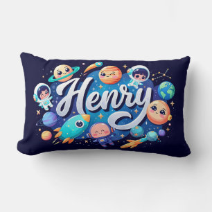 Space Galaxy Henry oreiller à lancer personnalisé