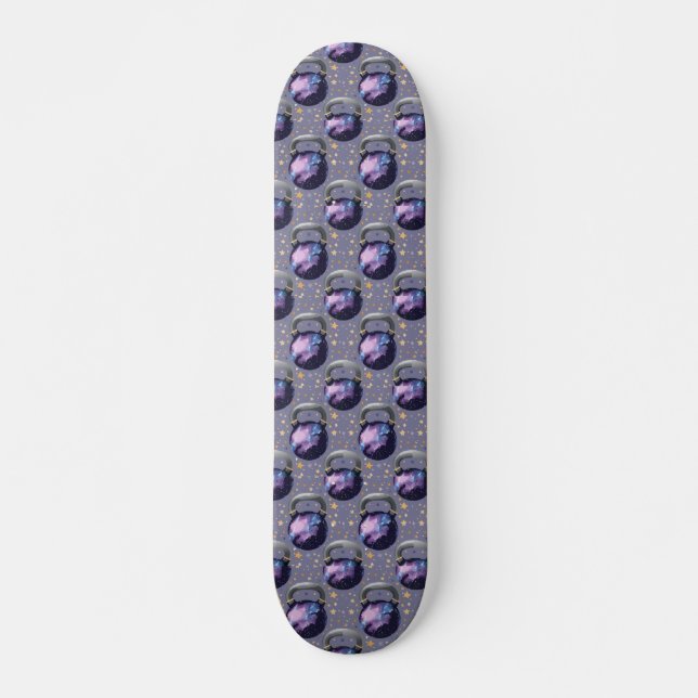 Space Galaxy Kettlebell Skateboard (Front)