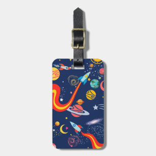 Space Galaxy Luggage Tag