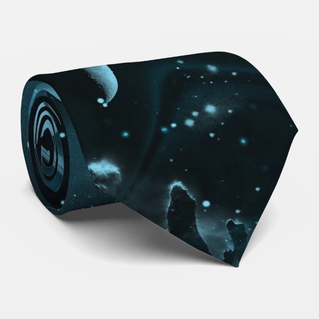 Space Galaxy Men's Tie (Rolled)