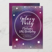 Space Galaxy Nebula Glitter Moon Birthday