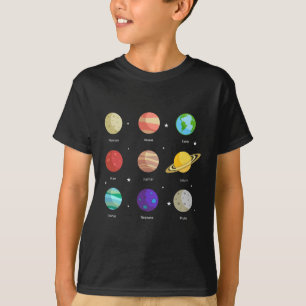 Space Galaxy Solar Planets Venus Mars Jupiter Uran T-Shirt