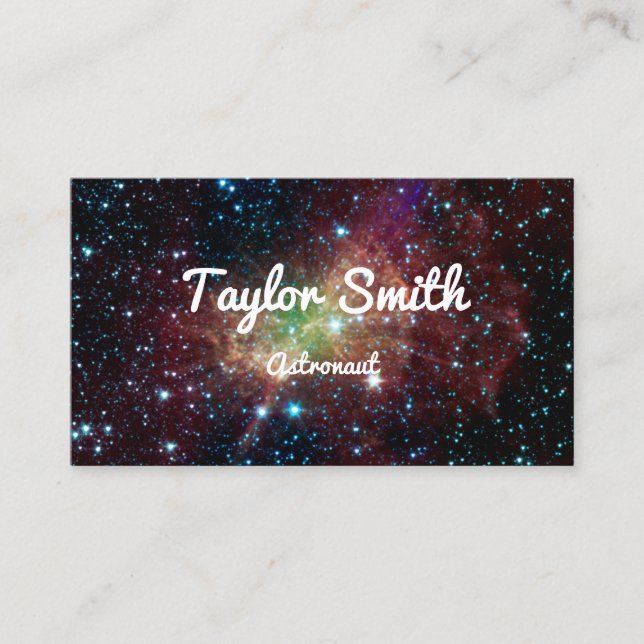 space galaxy stars modern simple business card (Front)