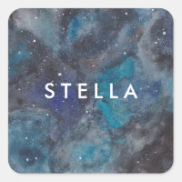 Space Galaxy Themed Starry Personalized Name