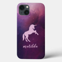Space galaxy unicorn fun modern purple