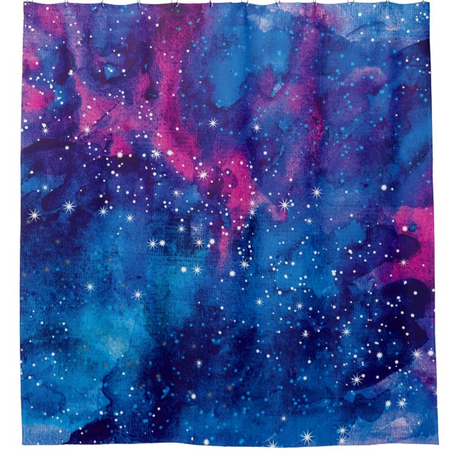 Space galaxy watercolor night sky with stars and n (Front)