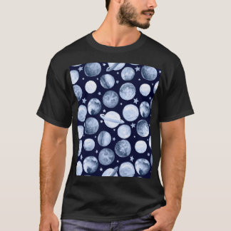 Space Galaxy: Watercolor Planetary Illustration T-Shirt