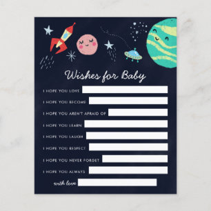 Space Galaxy Wishes for Baby Card