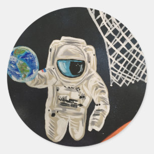 Space Games   Classic Round Sticker