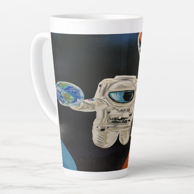 Space Games Latte Mug (Left Angle)