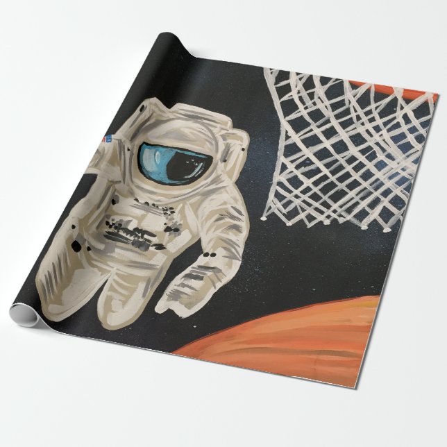 Space Games Wrapping Paper (Unrolled)