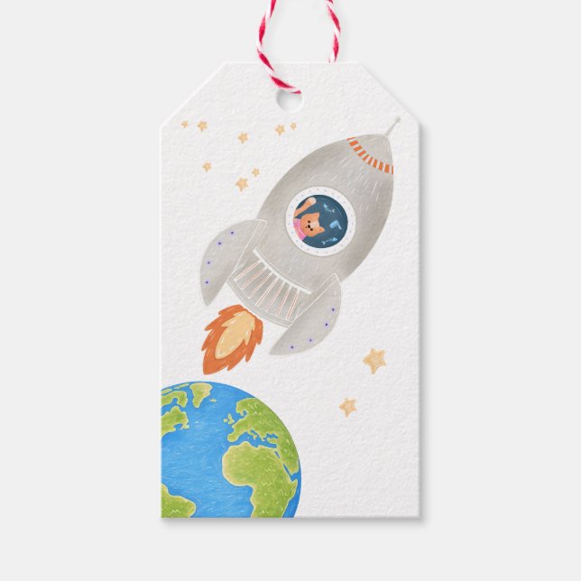 Space Gift Bag Tags (Front)