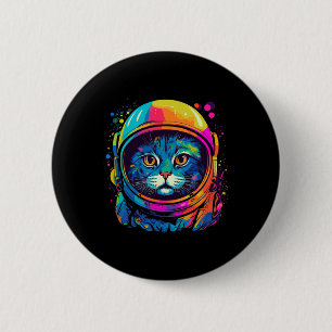 Space Gifts Cat Mom Cat Dad Men Women Kids Astrona 2 Inch Round Button