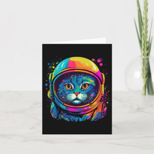 Space Gifts Cat Mom Cat Dad Men Women Kids Astrona Card