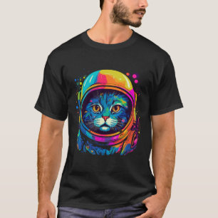 Space Gifts Cat Mom Cat Dad Men Women Kids Astrona T-Shirt