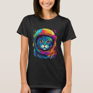 Space Gifts Cat Mom Cat Dad Men Women Kids Astrona T-Shirt