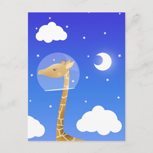 space giraffe postcard (Front)