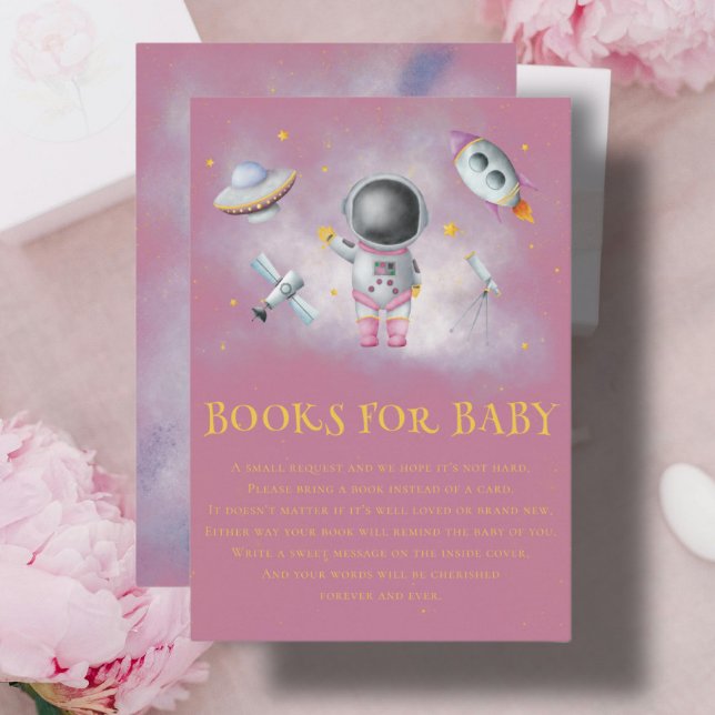 Space girl Astronaut rocket star Books for Baby  E Enclosure Card (Creator Uploaded)