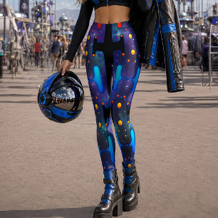 Space Girl Mechanical Android Futuristic Robot Leggings
