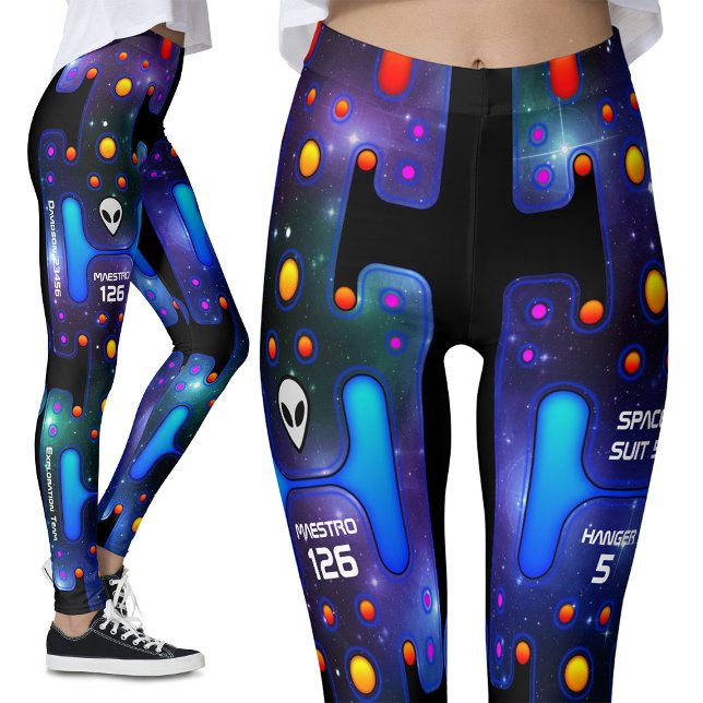 Space Girl Mechanical Android Futuristic Robot Leggings (Creator Uploaded)