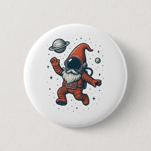 Space Gnome Christmas Astronaut Funny Galaxy Holid 2 Inch Round Button
