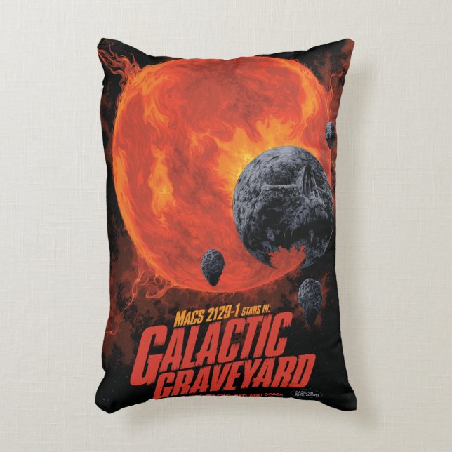 Space Graveyard Skull Halloween Galaxy of Horrors Accent Pillow (Front(Vertical))