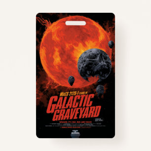 Space Graveyard Skull Halloween Galaxy of Horrors Badge