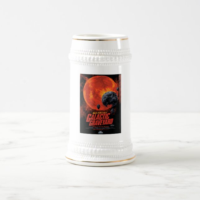 Space Graveyard Skull Halloween Galaxy of Horrors Beer Stein (Center)