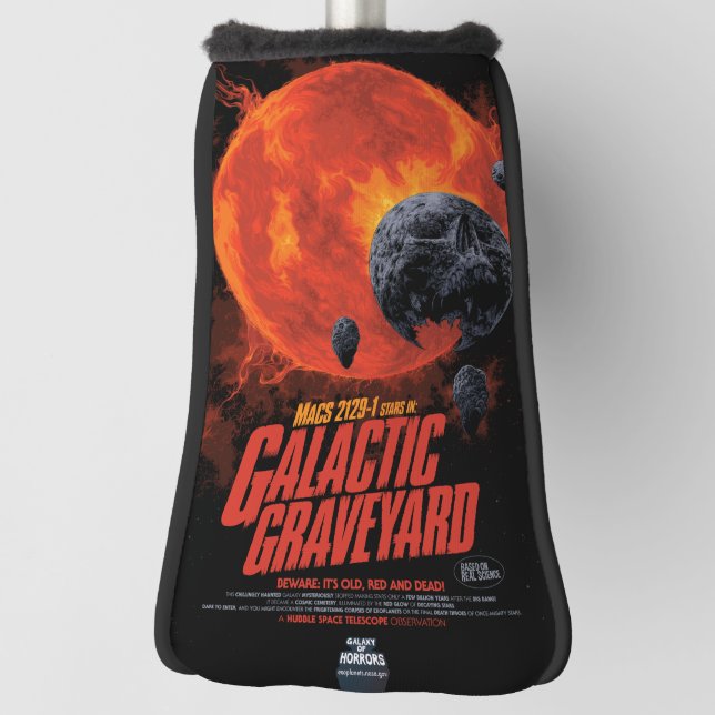 Space Graveyard Skull Halloween Galaxy of Horrors Golf Head Cover (Rotate 90)