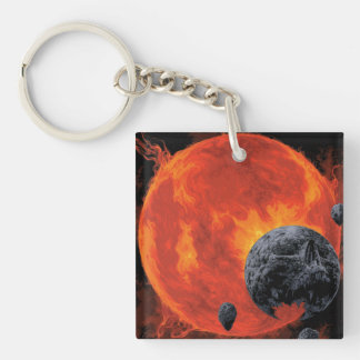 Space Graveyard Skull Halloween Galaxy of Horrors Keychain