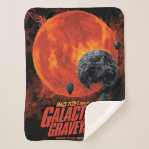 Space Graveyard Skull Halloween Galaxy of Horrors Sherpa Blanket